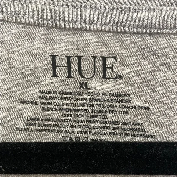 HUE Gray Short Sleeve Tee for Everyday Comfort - Picture 2 of 4